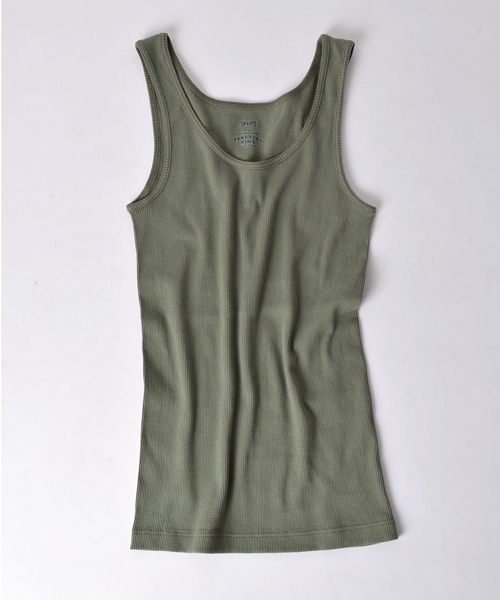 SHIPS for women（シップスフォーウィメン）の「ペルビアンコットン丸胴タンクトップ◇（タンクトップ・レディース・ライトホワイト/ブラック/グレー/オリーブ・38/36）」の4枚目の写真
