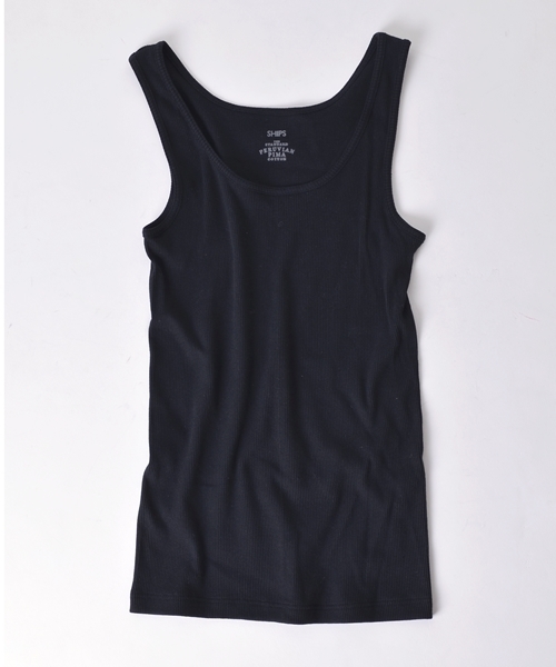 SHIPS for women（シップスフォーウィメン）の「ペルビアンコットン丸胴タンクトップ◇（タンクトップ・レディース・ライトホワイト/ブラック/グレー/オリーブ・38/36）」の3枚目の写真