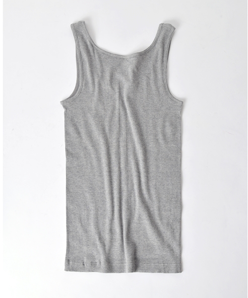 SHIPS for women（シップスフォーウィメン）の「ペルビアンコットン丸胴タンクトップ◇（タンクトップ・レディース・ライトホワイト/ブラック/グレー/オリーブ・38/36）」の6枚目の写真