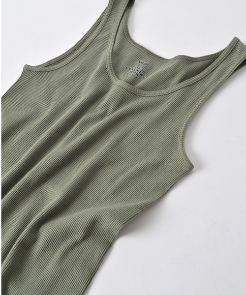 SHIPS for women（シップスフォーウィメン）の「ペルビアンコットン丸胴タンクトップ◇（タンクトップ・レディース・ライトホワイト/ブラック/グレー/オリーブ・38/36）」の11枚目の写真
