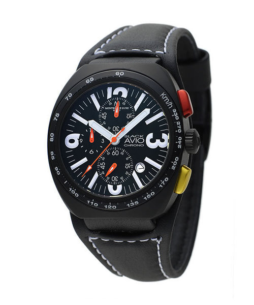 BEAMS（ビームス）の「MONTRES DE LUXE / “BLACK AVIO”-CHRONOGRAPH-（アナログ腕時計・メンズ・ホワイト/グリーン/オレンジ/その他・FREE）」の14枚目の写真