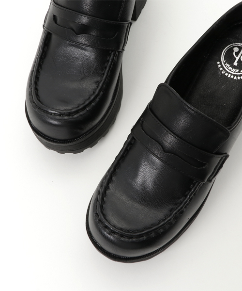 YOSUKE（ヨースケ）の「「YOSUKE/ヨースケ」アツゾココインローファー（ローファー・レディース・ブラック/ダークブラウン/クリアブラック/ワイン/ネイビー・24.5/25/23.5/24/23）」の9枚目の写真