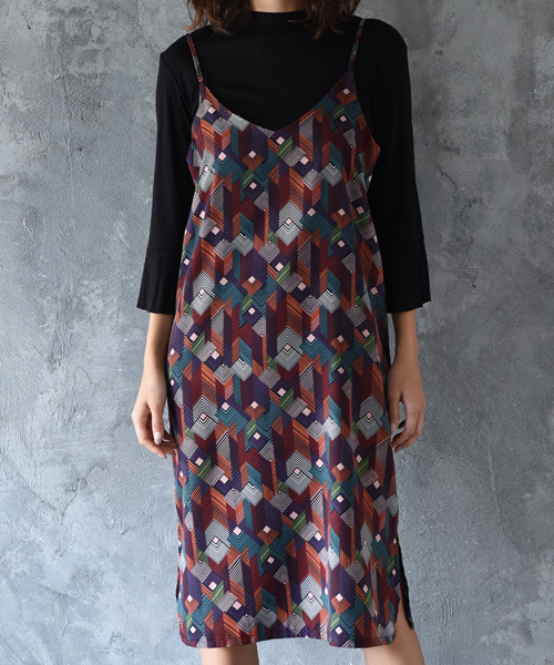 amorous insense（アモラスインセンス）の「ヴィンテージパターンワンピース（ワンピース・レディース・ネイビー/オレンジ・MEDIUM）」の6枚目の写真