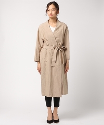 ENFOLD（エンフォルド）の「Paper Linen ノーカラーコート