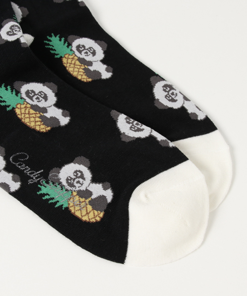 Candy Stripper（キャンディストリッパー）の「ALOHA PEPE RIB SOCKS（ソックス/靴下・レディース・オフホワイト/ブラック/ピンク・FREE）」の5枚目の写真