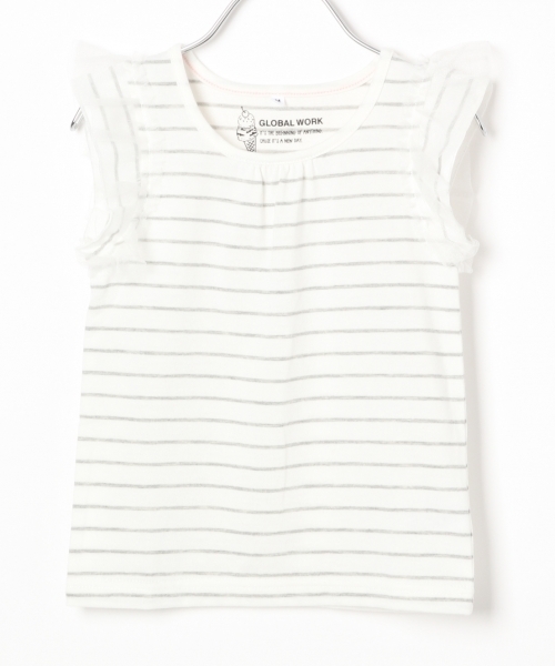 GLOBAL WORK(グローバルワーク)の「【キッズ】チュールソデTシャツ半袖/756647(Tシャツ/カットソー・キッズ・その他1/ネイビー/ホワイト/ライトグリーン・SMALL/LARGE/XX-LARGE/X-LARGE/MEDIUM)」の10枚目の写真