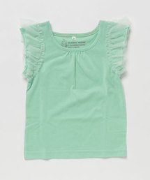 GLOBAL WORK | 【キッズ】チュールソデＴシャツ半袖/756647(Tシャツ/カットソー)