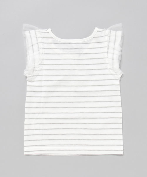 GLOBAL WORK(グローバルワーク)の「【キッズ】チュールソデTシャツ半袖/756647(Tシャツ/カットソー・キッズ・その他1/ネイビー/ホワイト/ライトグリーン・SMALL/LARGE/XX-LARGE/X-LARGE/MEDIUM)」の5枚目の写真