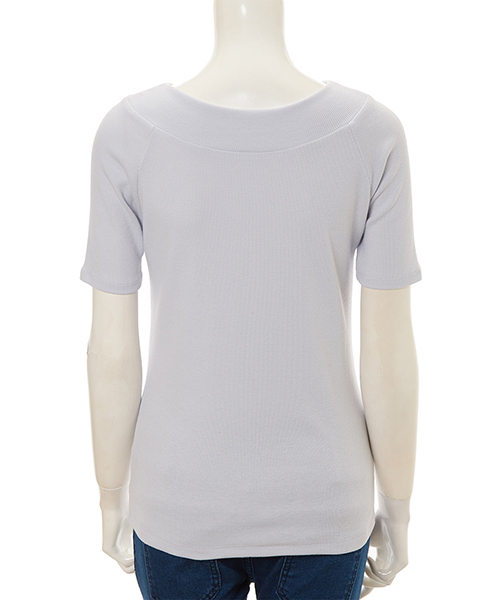 Color(カラー)の「テレコカットソー(Tシャツ/カットソー・レディース・ホワイト/ネイビー/ベビーピンク/サックスブルー・MEDIUM)」の7枚目の写真