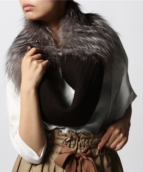 スヌード マフラー フォックスファー ショール 擦り切れる 