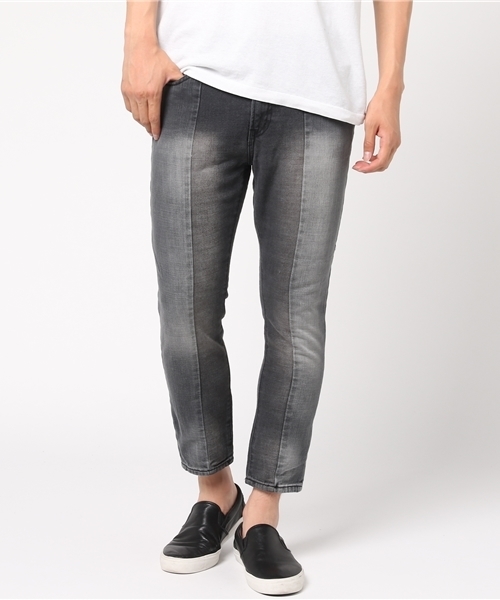 WEGO（ウィゴー）の「WEGO/エアデニムリメイクスリムパンツ（デニムパンツ・メンズ・ブラック/インディゴブルー・LARGE/MEDIUM）」の13枚目の写真