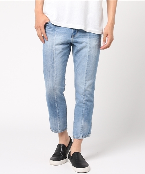 WEGO（ウィゴー）の「WEGO/エアデニムリメイクスリムパンツ（デニムパンツ・メンズ・ブラック/インディゴブルー・LARGE/MEDIUM）」の12枚目の写真