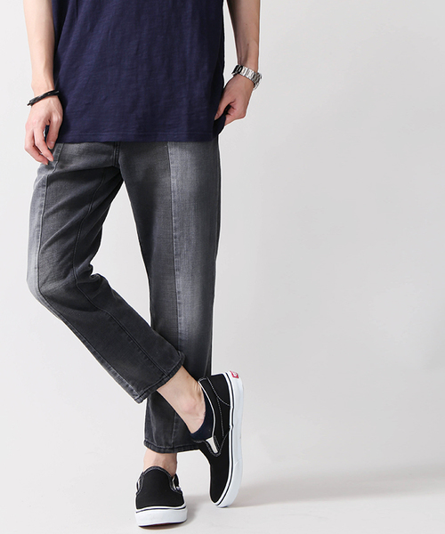 WEGO（ウィゴー）の「WEGO/エアデニムリメイクスリムパンツ（デニムパンツ・メンズ・ブラック/インディゴブルー・LARGE/MEDIUM）」の18枚目の写真