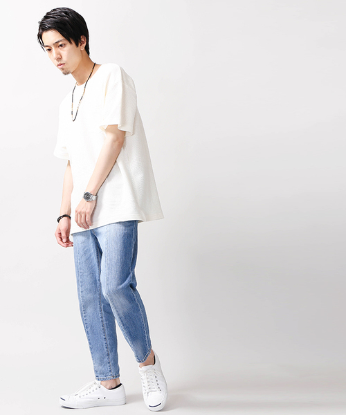 WEGO（ウィゴー）の「WEGO/エアデニムリメイクスリムパンツ（デニムパンツ・メンズ・ブラック/インディゴブルー・LARGE/MEDIUM）」の16枚目の写真