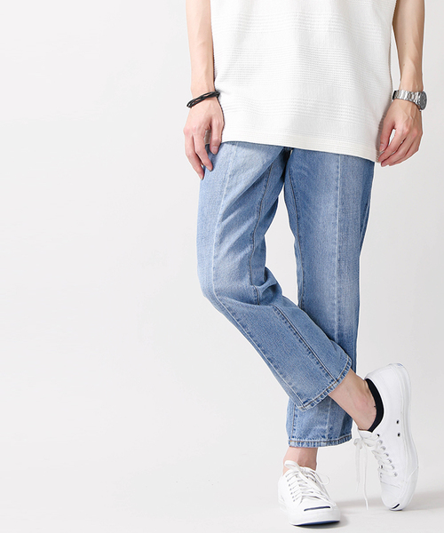 WEGO（ウィゴー）の「WEGO/エアデニムリメイクスリムパンツ（デニムパンツ・メンズ・ブラック/インディゴブルー・LARGE/MEDIUM）」の15枚目の写真