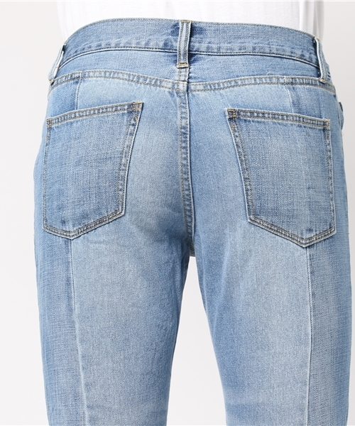 WEGO（ウィゴー）の「WEGO/エアデニムリメイクスリムパンツ（デニムパンツ・メンズ・ブラック/インディゴブルー・LARGE/MEDIUM）」の7枚目の写真