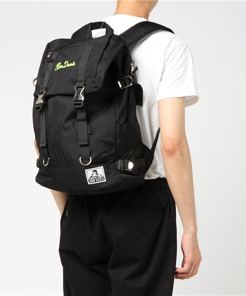 BEN DAVIS ORIGINALS（ベンデイビスオリジナルス）の「BEN DAVIS METAL DAYPACK COLOR/ベンデイビス メタルデイパックカラー（バックパック/リュック・メンズ・ブラック×ピンク/ブラック×グリーン・FREE）」の13枚目の写真