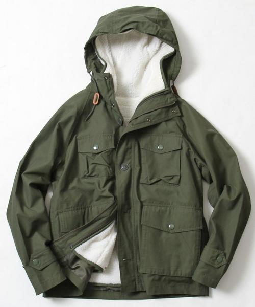 coen（コーエン）の「3WAYボアマウンテンパーカー（マウンテンパーカー・メンズ・ネイビー/オリーブ/ベージュ・LARGE/X-LARGE/MEDIUM/SMALL）」の3枚目の写真
