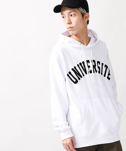 WEGO(ウィゴー)の「WEGO/サガラワッペンロゴパーカー(パーカー・メンズ・ブラック/ホワイト/ワイン/杢グレー・LARGE/MEDIUM)」の2枚目の写真