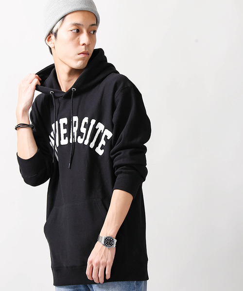 WEGO(ウィゴー)の「WEGO/サガラワッペンロゴパーカー(パーカー・メンズ・ブラック/ホワイト/ワイン/杢グレー・LARGE/MEDIUM)」の3枚目の写真