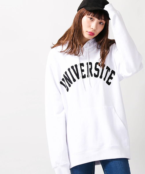 WEGO(ウィゴー)の「WEGO/サガラワッペンロゴパーカー(パーカー・メンズ・ブラック/ホワイト/ワイン/杢グレー・LARGE/MEDIUM)」の5枚目の写真