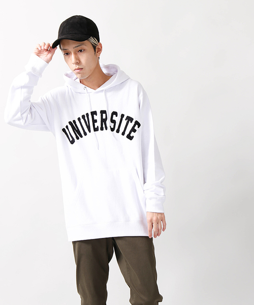 WEGO(ウィゴー)の「WEGO/サガラワッペンロゴパーカー(パーカー・メンズ・ブラック/ホワイト/ワイン/杢グレー・LARGE/MEDIUM)」の7枚目の写真
