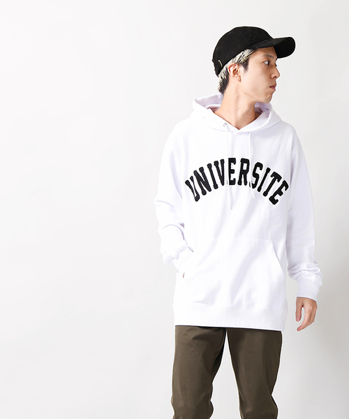 WEGO(ウィゴー)の「WEGO/サガラワッペンロゴパーカー(パーカー・メンズ・ブラック/ホワイト/ワイン/杢グレー・LARGE/MEDIUM)」の8枚目の写真