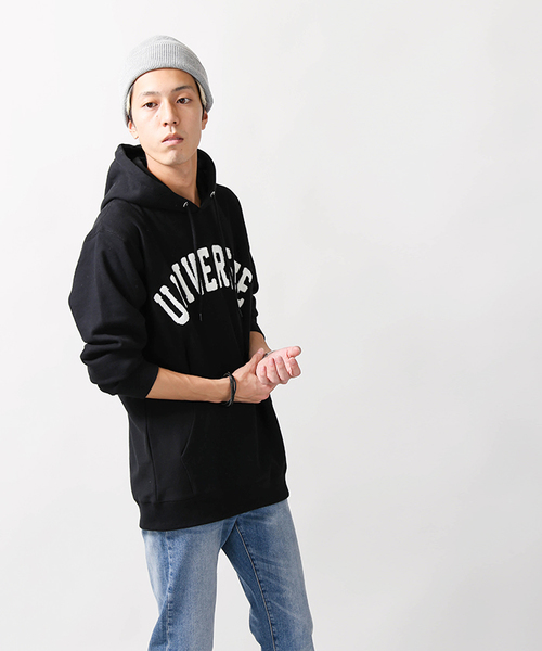 WEGO(ウィゴー)の「WEGO/サガラワッペンロゴパーカー(パーカー・メンズ・ブラック/ホワイト/ワイン/杢グレー・LARGE/MEDIUM)」の11枚目の写真