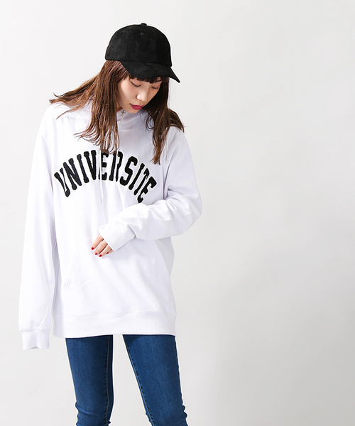 WEGO(ウィゴー)の「WEGO/サガラワッペンロゴパーカー(パーカー・メンズ・ブラック/ホワイト/ワイン/杢グレー・LARGE/MEDIUM)」の12枚目の写真
