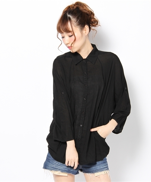 LB-03（エルビー・ゼロスリー）の「ドルマンシャツ（シャツ/ブラウス・レディース・ホワイト系/ブラック系/ピンク系3・FREE）」の2枚目の写真