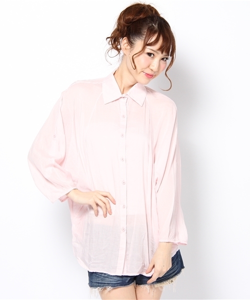 LB-03（エルビー・ゼロスリー）の「ドルマンシャツ（シャツ/ブラウス・レディース・ホワイト系/ブラック系/ピンク系3・FREE）」の3枚目の写真