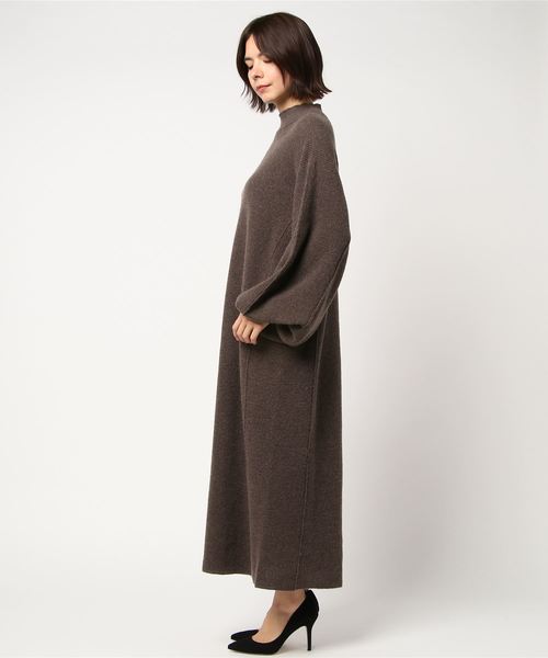 TATRAS CONCEPT STORE（タトラスコンセプトストア）の「MAISON FLANUER（メゾンフラネウール）カシミヤニット（ワンピース・レディース・ブラウン・36）」の3枚目の写真