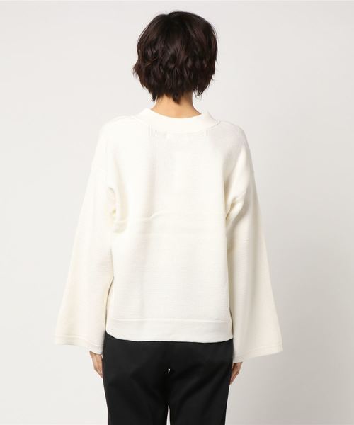 LOWRYS FARM（ローリーズファーム）の「７Ｇレースアッププルオーバー　783995（ニット/セーター・レディース・ライラック/ホワイト/ブラック/イエロー・LARGE/MEDIUM）」の6枚目の写真