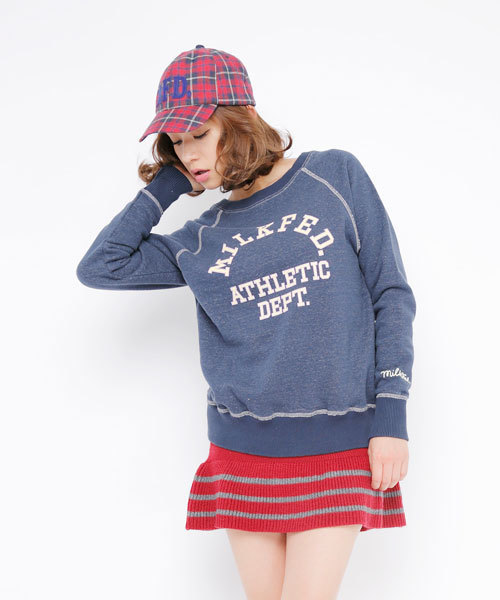 MILKFED.(ミルクフェド)の「【mini11月号掲載商品】BASE BALL CAP "MFD."(キャップ・レディース・ネイビー/レッド・ONESIZE)」の7枚目の写真