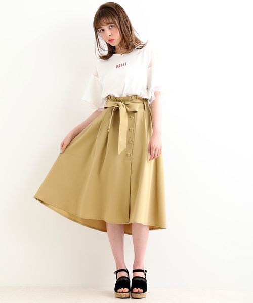 MAJESTIC LEGON（マジェスティックレゴン）の「チュール使いロゴT（Tシャツ/カットソー・レディース・ブラック/オフホワイト/ブルー・MEDIUM）」の11枚目の写真