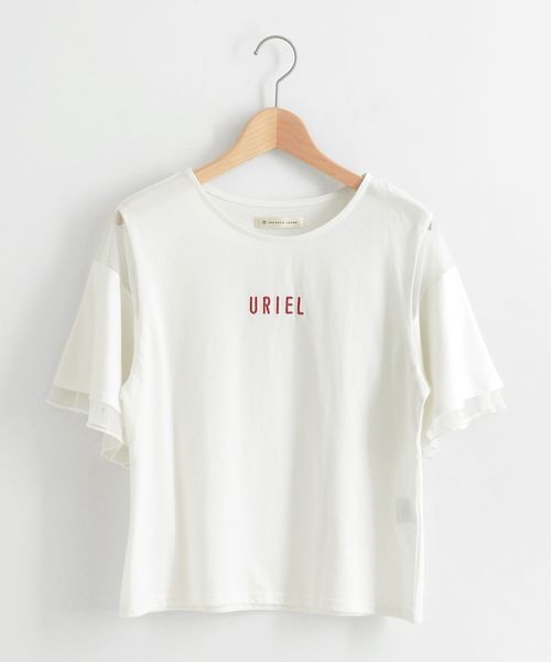 MAJESTIC LEGON（マジェスティックレゴン）の「チュール使いロゴT（Tシャツ/カットソー・レディース・ブラック/オフホワイト/ブルー・MEDIUM）」の14枚目の写真