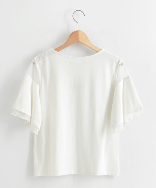 MAJESTIC LEGON（マジェスティックレゴン）の「チュール使いロゴT（Tシャツ/カットソー・レディース・ブラック/オフホワイト/ブルー・MEDIUM）」の15枚目の写真