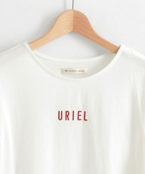 MAJESTIC LEGON（マジェスティックレゴン）の「チュール使いロゴT（Tシャツ/カットソー・レディース・ブラック/オフホワイト/ブルー・MEDIUM）」の16枚目の写真