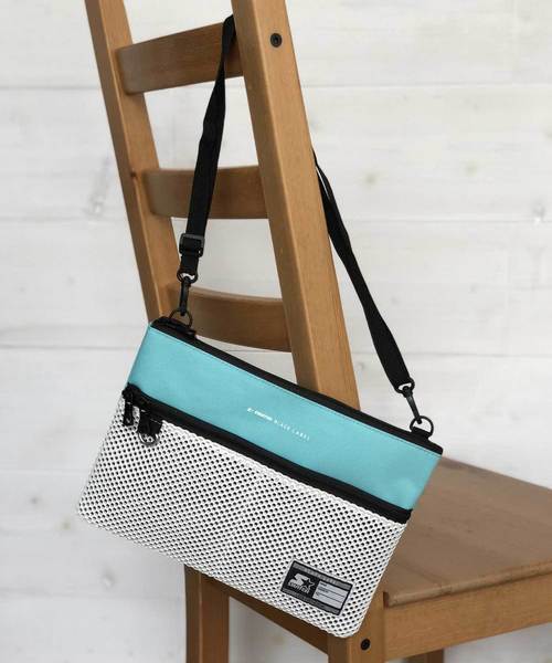 STARTER BLACK LABEL(スターターブラックレーベル)の「【STARTER BLACK LABEL/スターターブラックレーベル】 メッシュ ショルダーバッグ(ショルダーバッグ・メンズ・ブラック/グレー/ピンク/ミント・FREE)」の4枚目の写真