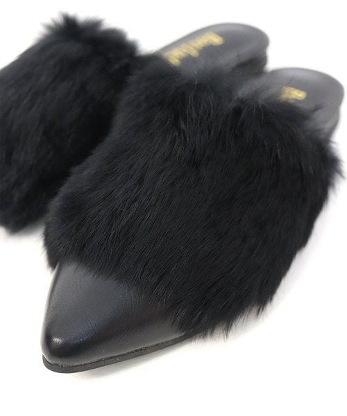 florist（フローリスト）の「リアルファーバブーシュタイプサンダル（サンダル・レディース・グリーン/ブラック/グレー・22.5/24.5/23.5）」の8枚目の写真