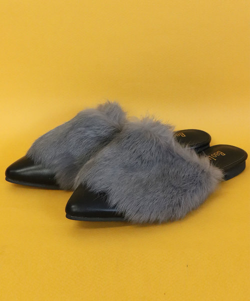 florist（フローリスト）の「リアルファーバブーシュタイプサンダル（サンダル・レディース・グリーン/ブラック/グレー・22.5/24.5/23.5）」の9枚目の写真