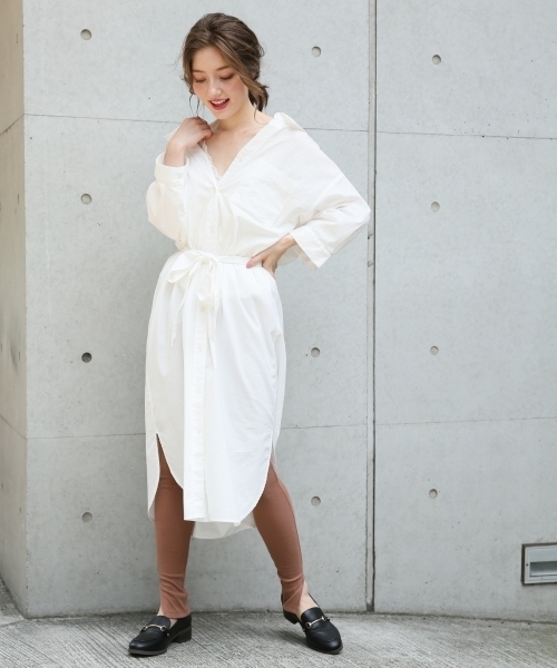 Heather ヘザー の Bigシャツロングワンピース ワンピース Wear