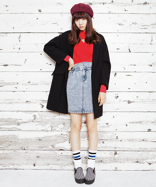 WEGO（ウィゴー）の「WEGO/チェスターコート（ステンカラーコート・レディース・アイボリー/ブラック/ネイビー/ライトピンク/サックスブルー・FREE）」の21枚目の写真