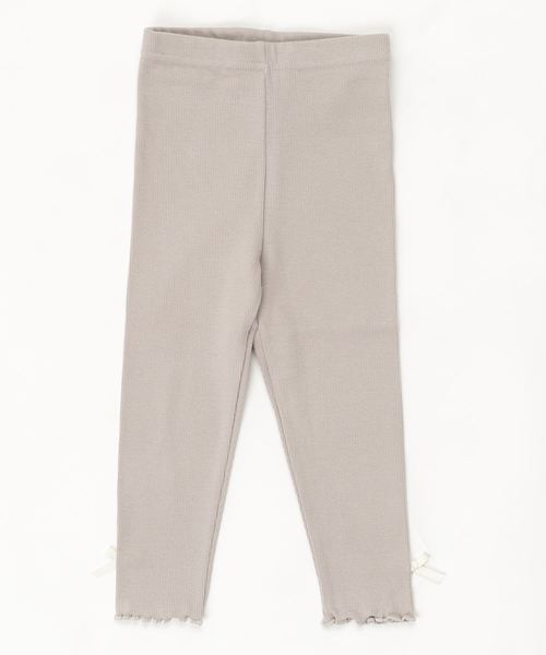 Catherine Cottage(キャサリンコテージ)の「メロウフリルリブレギンス(レギンス/スパッツ・キッズ・チャコールグレー/ブラック/ネイビー/ブラウン/アイボリー/杢グレー/ベージュ系その他/ライラック/グレー/ピンク/サンドグレー/グリーン/オリーブ/モスグリーン/マスタード/グレイッシュブルー・90/100/110/120/130/140)」の6枚目の写真