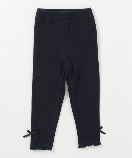 Catherine Cottage(キャサリンコテージ)の「メロウフリルリブレギンス(レギンス/スパッツ・キッズ・チャコールグレー/ブラック/ネイビー/ブラウン/アイボリー/杢グレー/ベージュ系その他/ライラック/グレー/ピンク/サンドグレー/グリーン/オリーブ/モスグリーン/マスタード/グレイッシュブルー・90/100/110/120/130/140)」の12枚目の写真