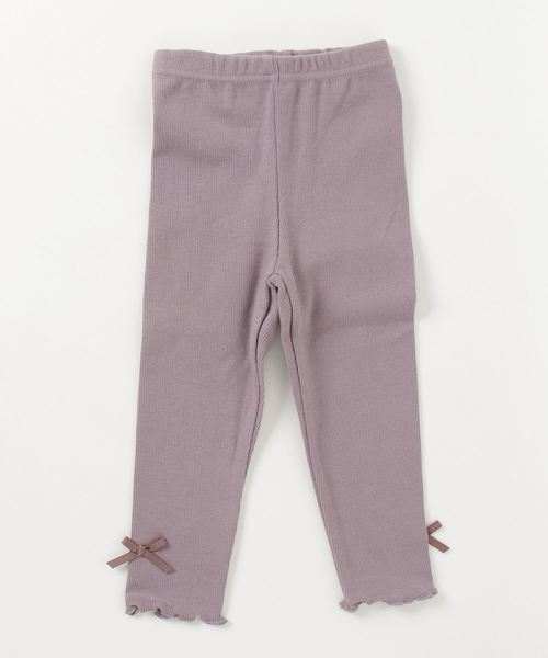 Catherine Cottage(キャサリンコテージ)の「メロウフリルリブレギンス(レギンス/スパッツ・キッズ・チャコールグレー/ブラック/ネイビー/ブラウン/アイボリー/杢グレー/ベージュ系その他/ライラック/グレー/ピンク/サンドグレー/グリーン/オリーブ/モスグリーン/マスタード/グレイッシュブルー・90/100/110/120/130/140)」の14枚目の写真