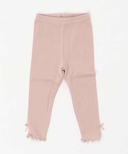 Catherine Cottage(キャサリンコテージ)の「メロウフリルリブレギンス(レギンス/スパッツ・キッズ・チャコールグレー/ブラック/ネイビー/ブラウン/アイボリー/杢グレー/ベージュ系その他/ライラック/グレー/ピンク/サンドグレー/グリーン/オリーブ/モスグリーン/マスタード/グレイッシュブルー・90/100/110/120/130/140)」の16枚目の写真