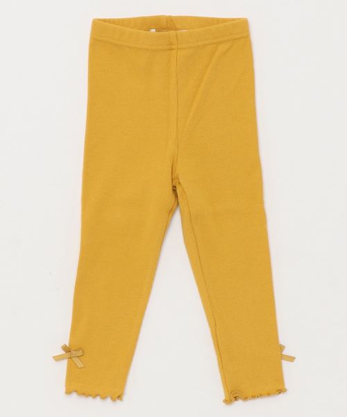 Catherine Cottage(キャサリンコテージ)の「メロウフリルリブレギンス(レギンス/スパッツ・キッズ・チャコールグレー/ブラック/ネイビー/ブラウン/アイボリー/杢グレー/ベージュ系その他/ライラック/グレー/ピンク/サンドグレー/グリーン/オリーブ/モスグリーン/マスタード/グレイッシュブルー・90/100/110/120/130/140)」の15枚目の写真