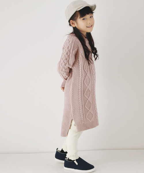 Catherine Cottage(キャサリンコテージ)の「メロウフリルリブレギンス(レギンス/スパッツ・キッズ・チャコールグレー/ブラック/ネイビー/ブラウン/アイボリー/杢グレー/ベージュ系その他/ライラック/グレー/ピンク/サンドグレー/グリーン/オリーブ/モスグリーン/マスタード/グレイッシュブルー・90/100/110/120/130/140)」の19枚目の写真