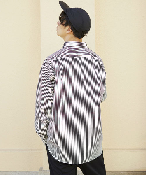 L&H（エルアンドエイチ）の「ストライプルーズシャツ（シャツ/ブラウス・メンズ・ブラック/ネイビー・MEDIUM/LARGE）」の10枚目の写真